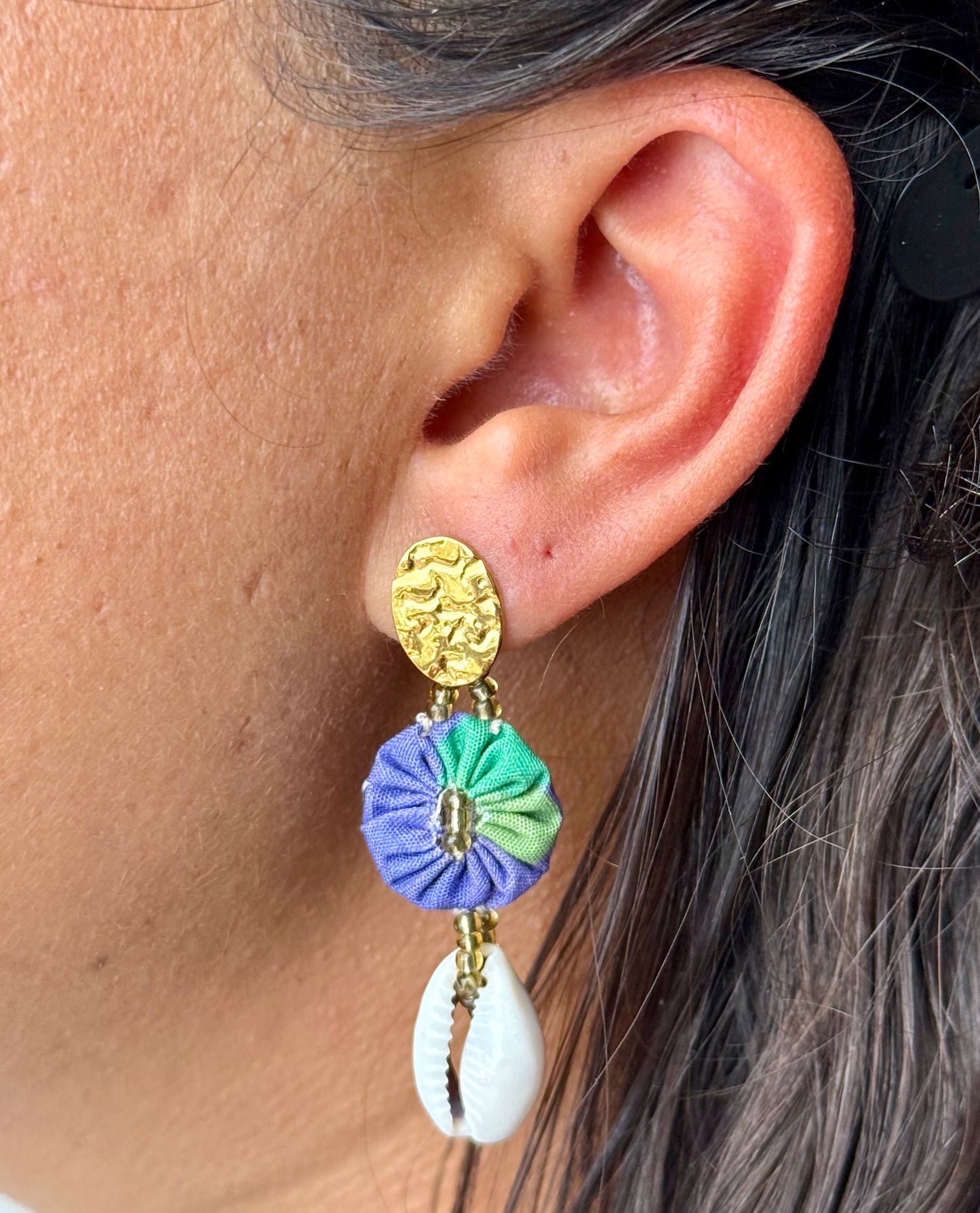 Boucles d'oreilles martelées