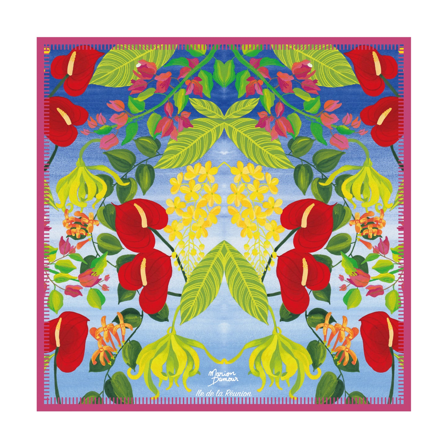 Foulard Anthurium 90cmX90cm