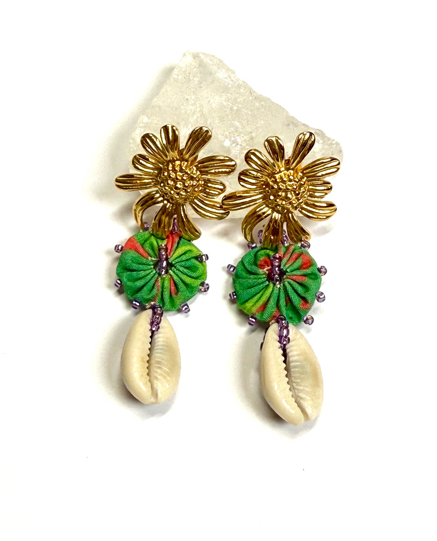 Boucles d'oreilles tournesol