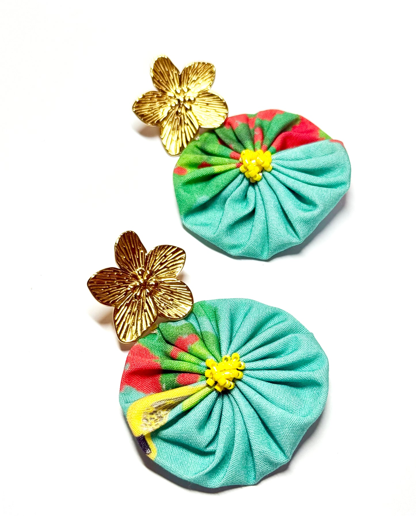 Boucles d'oreilles rosace Bleue