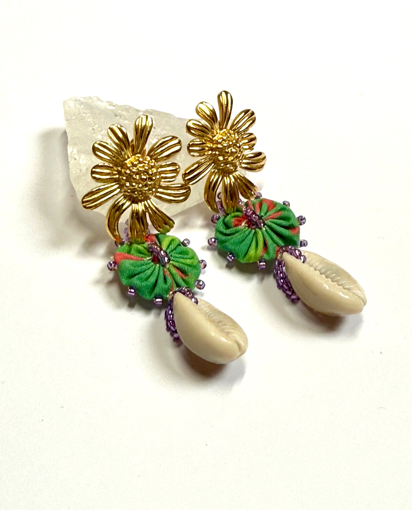 Boucles d'oreilles tournesol