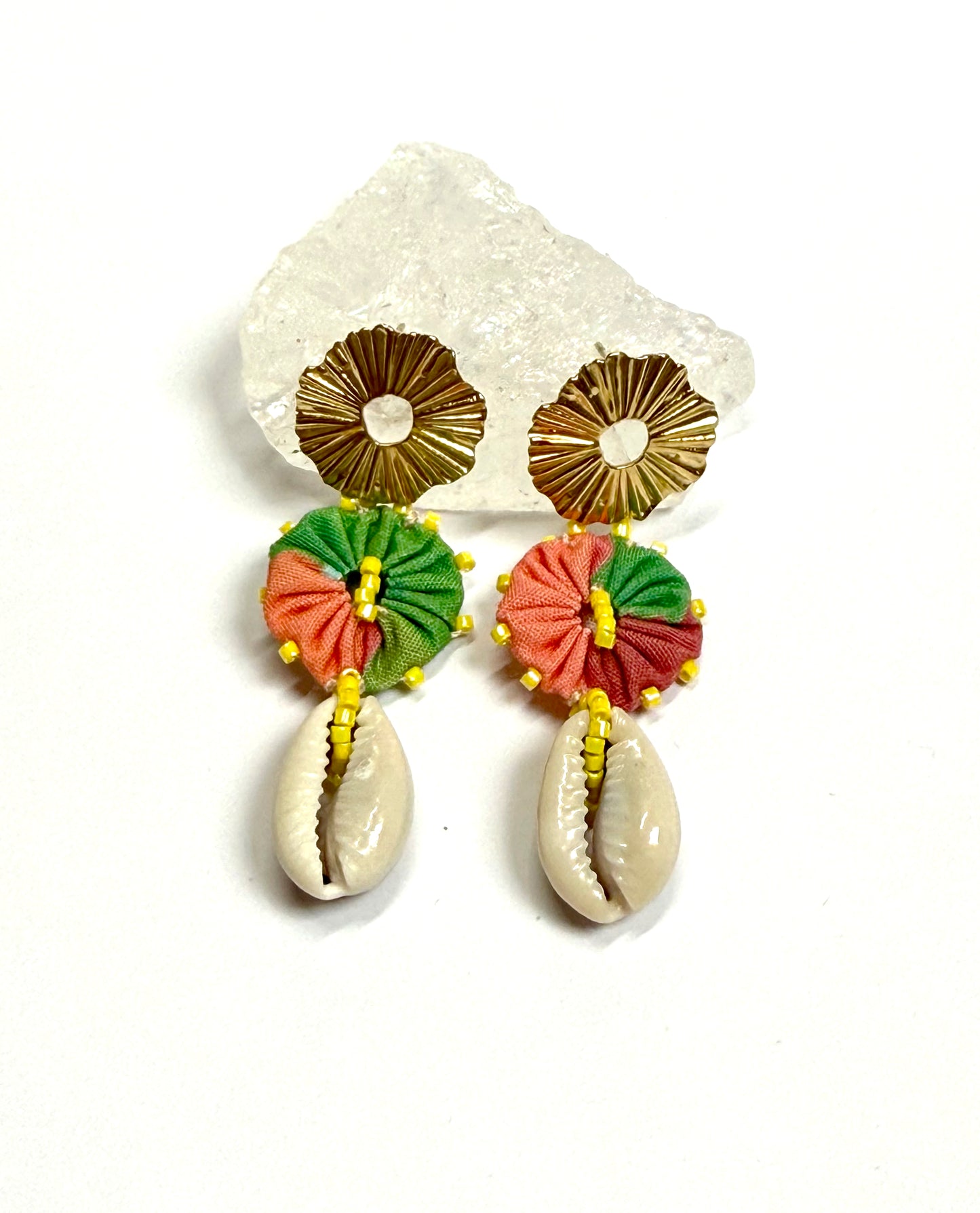 Boucles d'oreilles corail