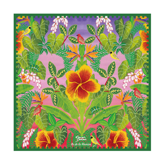 Foulard Hibiscus 90cmX90cm