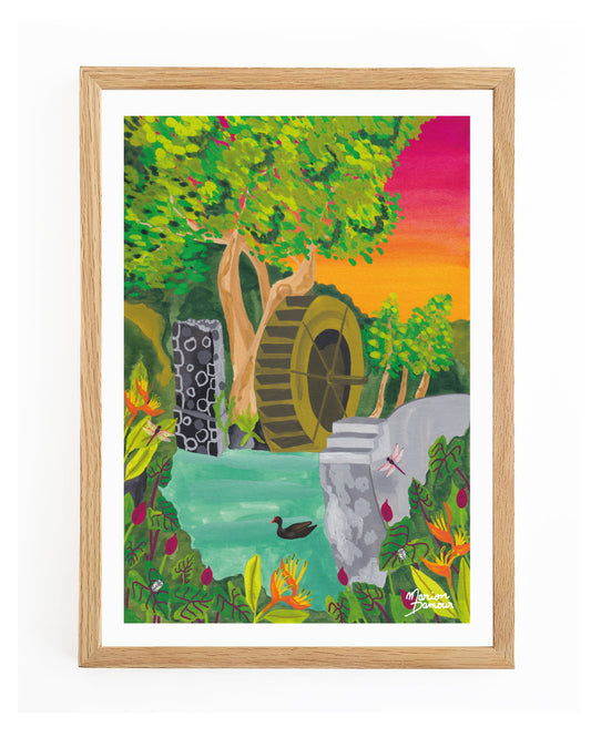 Affiche Moulin à eau